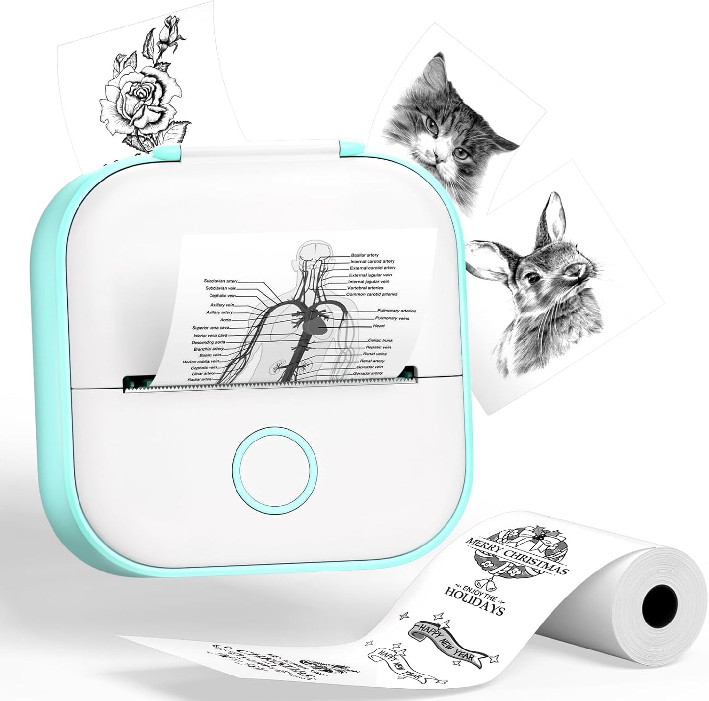 Phomemo - T02 - Inkless Mini Printer - 150g Ultra-lightweight - Personal Notes, Scrapbooks