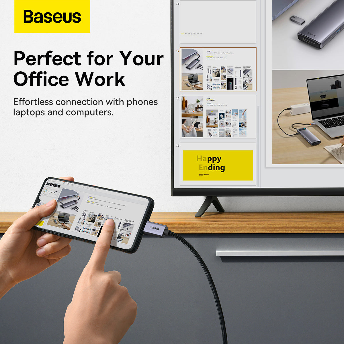 Baseus Graphene Series Type C - HDMI 2.0 Cable Adapter 4K 60Hz 2m