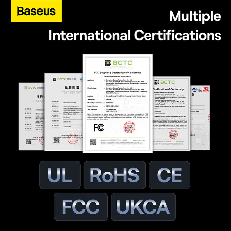 Baseus Super Energy Ultra Jump Starter 3000A Cluster Black