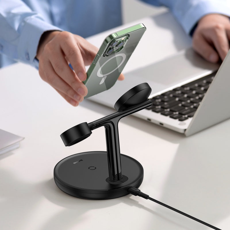 Baseus Swan 3-in-1 Wireless Magnetic Charging Bracket 20W Black Universal Version