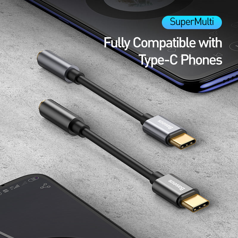 Baseus - L54 - Type C to 3.5mm Adapter - Audio, Durable - Music, Phones