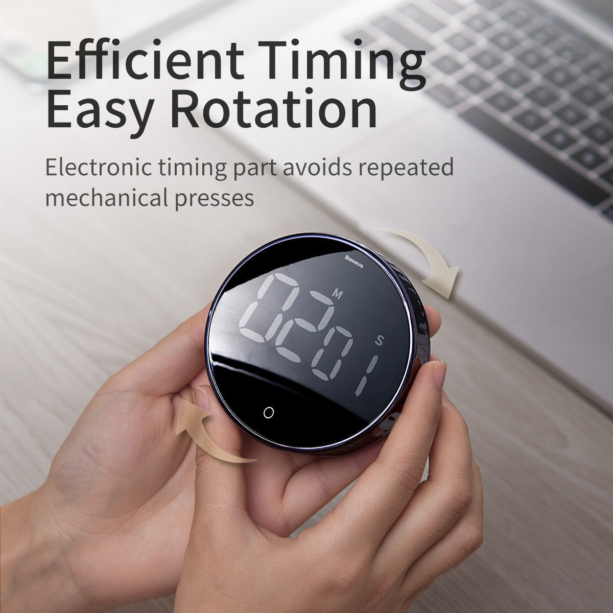 Baseus Heyo Rotation Countdown Cooking Timer - Black