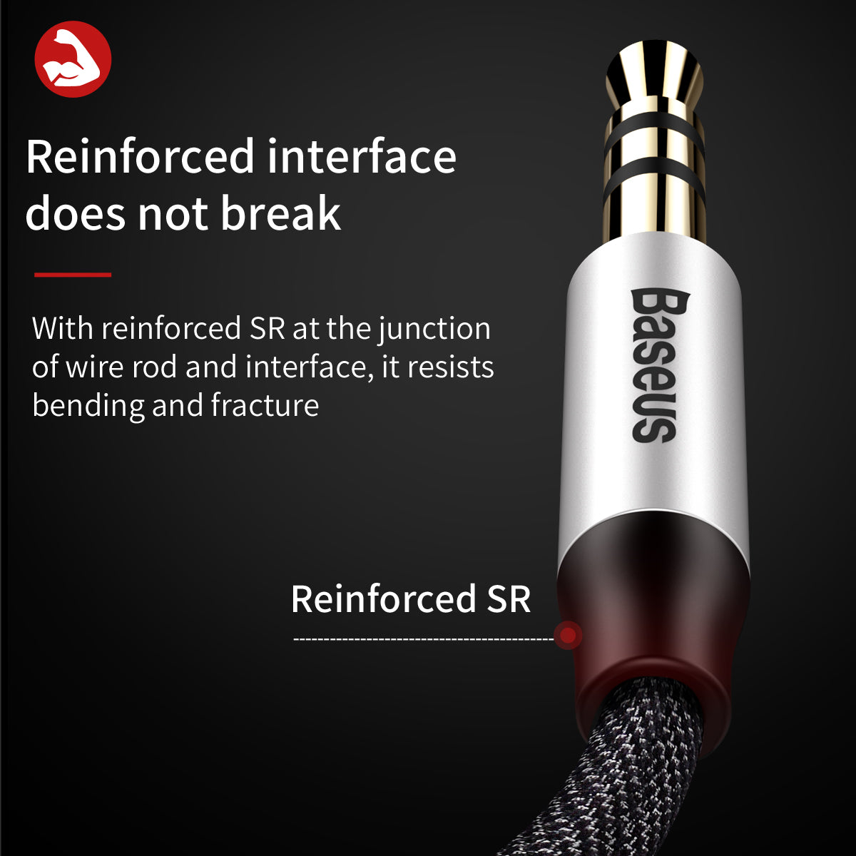 Baseus Yiven Series Audio Aux Cable 3.5mm to 3.5mm 1.5M Black