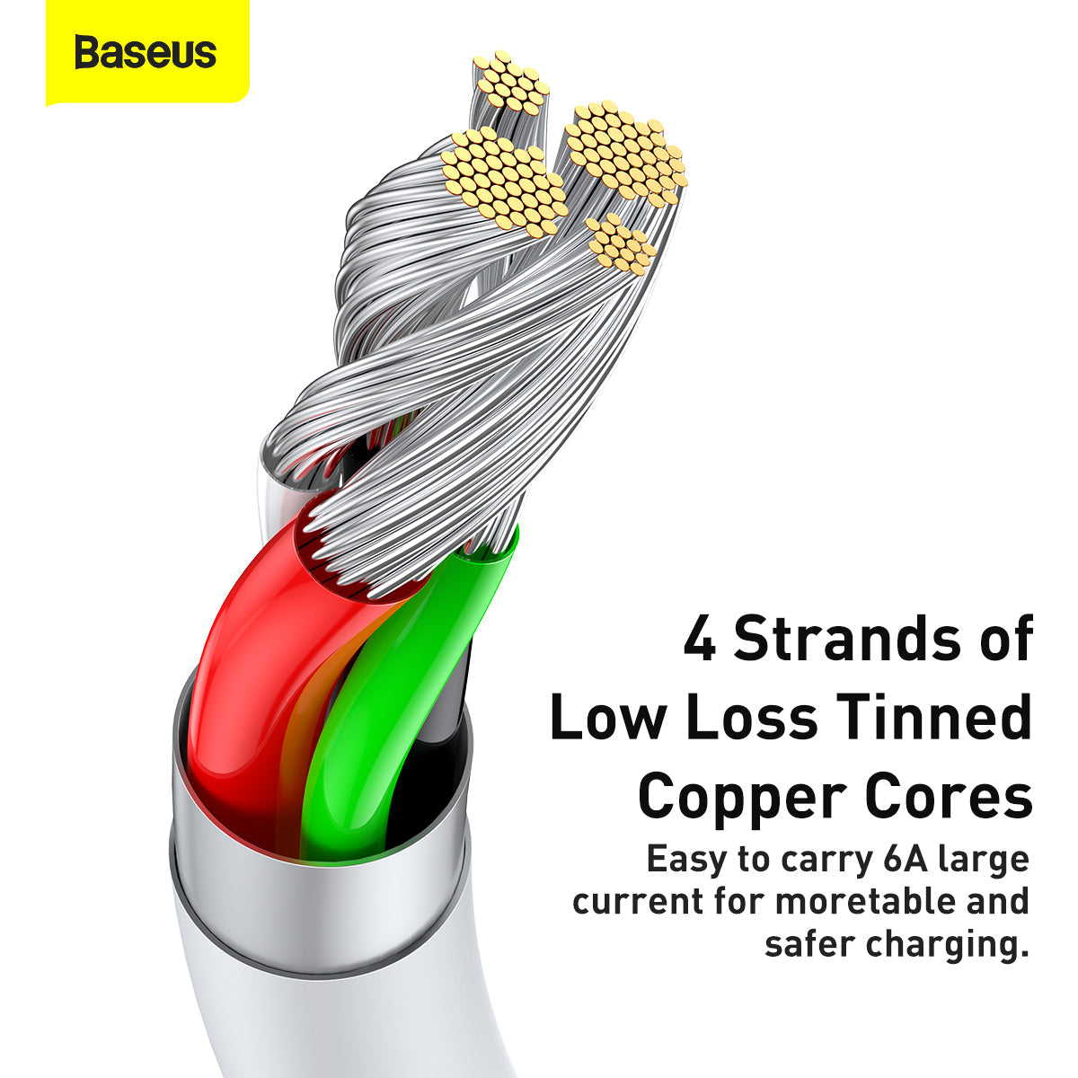 Baseus Superior Series Fast Charging Data Cable USB to Type-C 66W 1M White