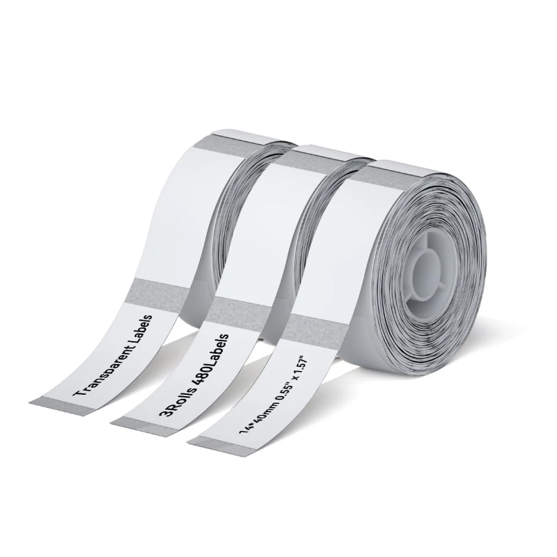 Niimbot Clear Label Bundles (3 Rolls) For D11/D110/D101 3 Rolls Set 14×40-160 pieces