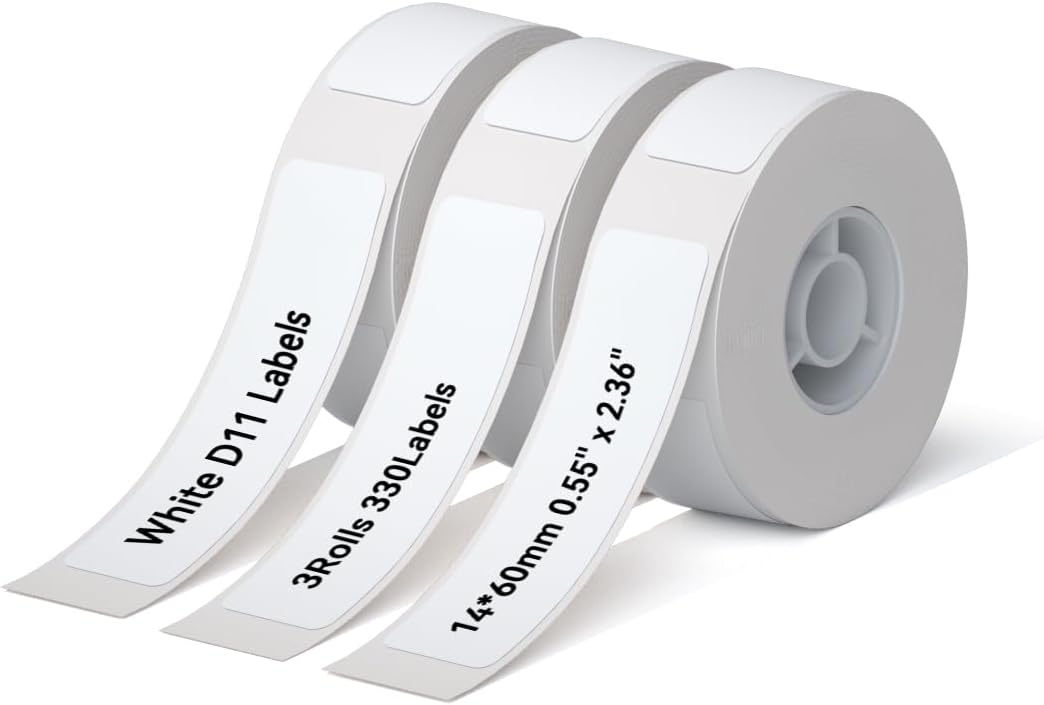 Niimbot White Label Tape Set (3 Rolls) For D11/D110/D101 3 Rolls Set 14×60-110 pieces