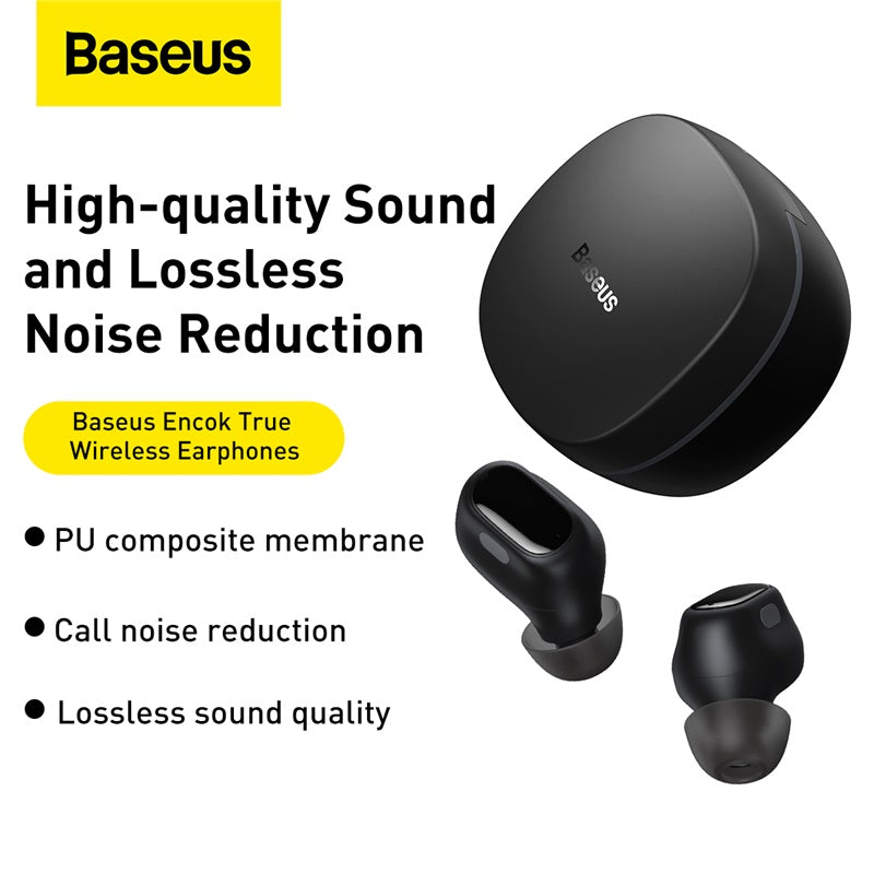 Baseus - Encok WM01 - True Wireless Earphones - Bluetooth 5.3, Noise Isolation - Daily Use