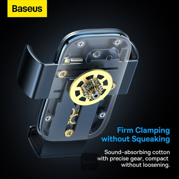 Baseus Metal Age Ⅱ - Gravity Round Vent Car Mount For SUVs/Sedans Dark Grey