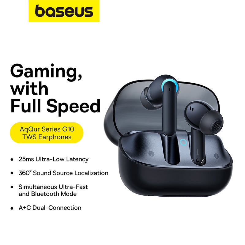 Baseus - AeQur G10 - TWS Wireless Earphones - Bluetooth 5.3, Touch Control - Fitness, Calls