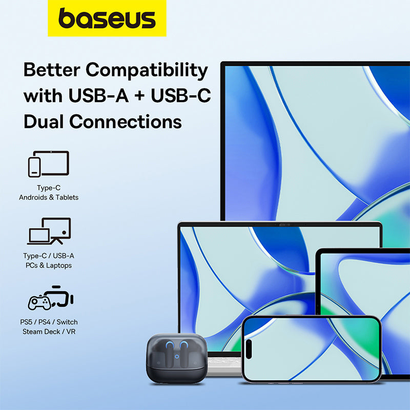 Baseus - AeQur G10 - TWS Wireless Earphones - Bluetooth 5.3, Touch Control - Fitness, Calls