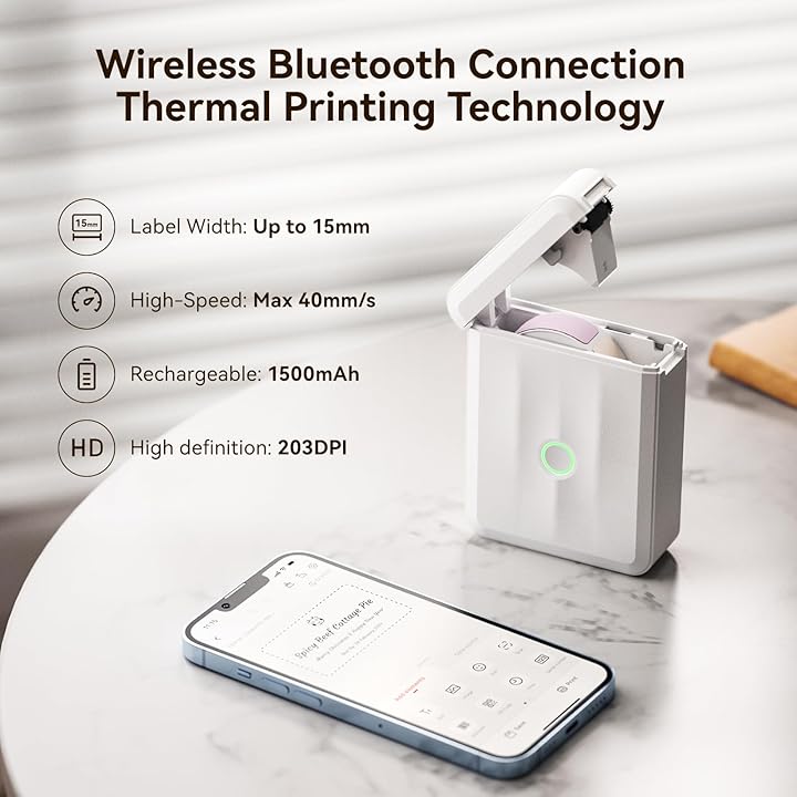 NIIMBOT D110M Portable Upgraded Label Printer with Clear Printing - For Home Use