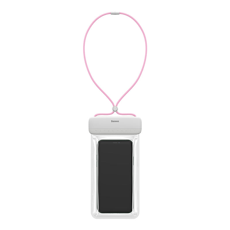 Baseus Let's Go Slip Cover Waterproof Pouch Casing with Lanyard Pink