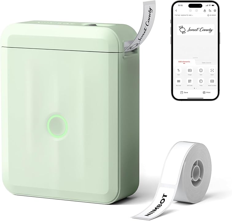 NIIMBOT D110M Portable Upgraded Label Printer with Clear Printing - For Home Use Green