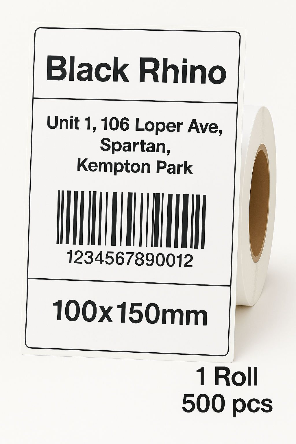 Black Rhino Direct Thermal Labels