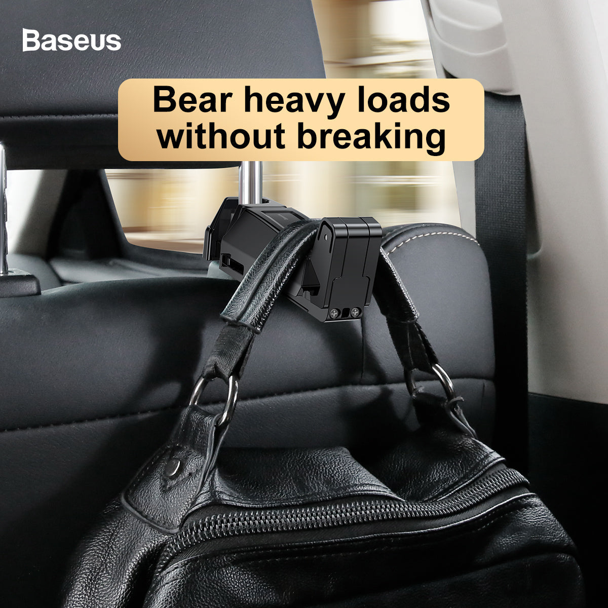 Baseus Backseat Car Phone Holder and Hook with Silicone Protection