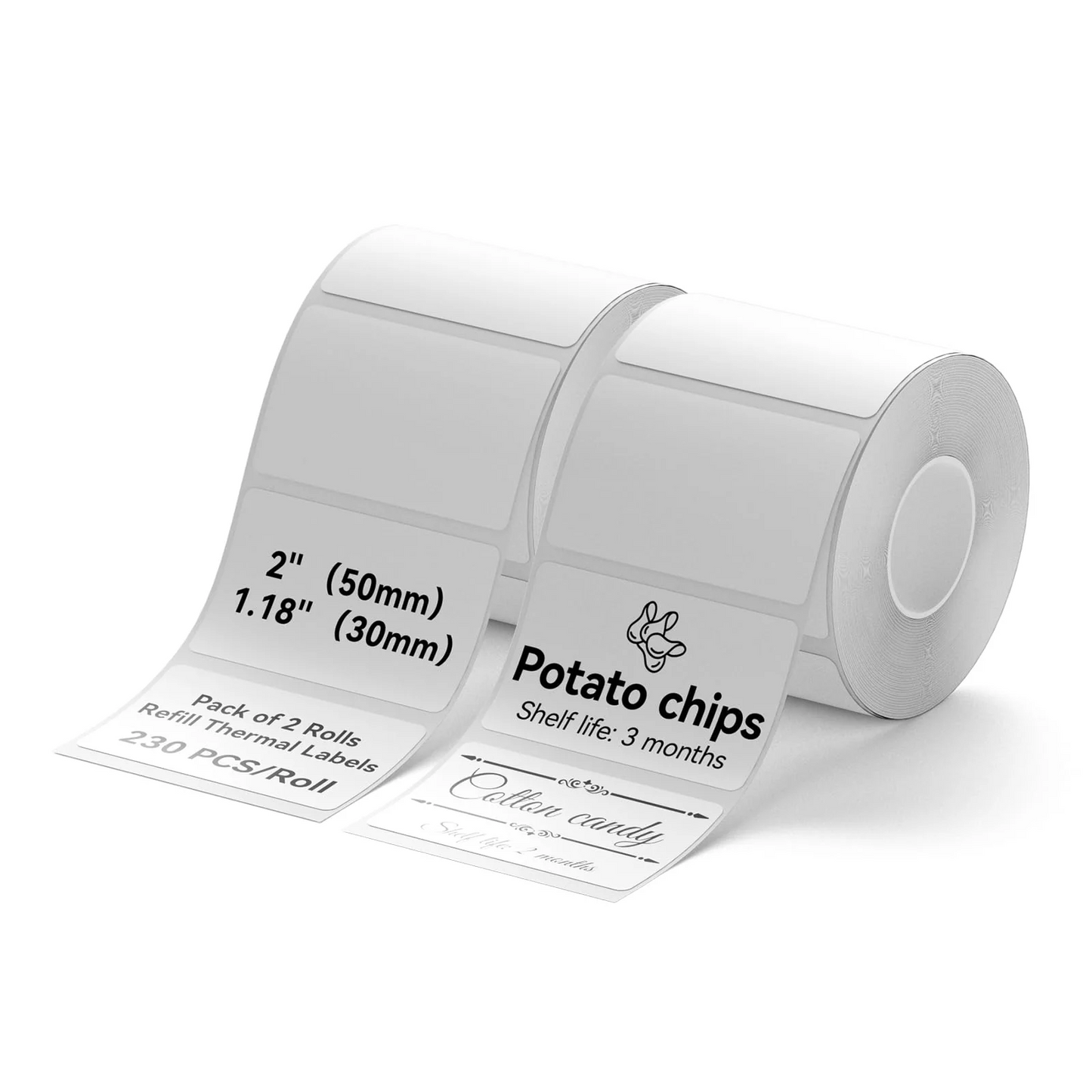 Niimbot White Label Tape Set For (3 Rolls) B21/B1/B3S 2 Rolls Set 50×30-230 pieces