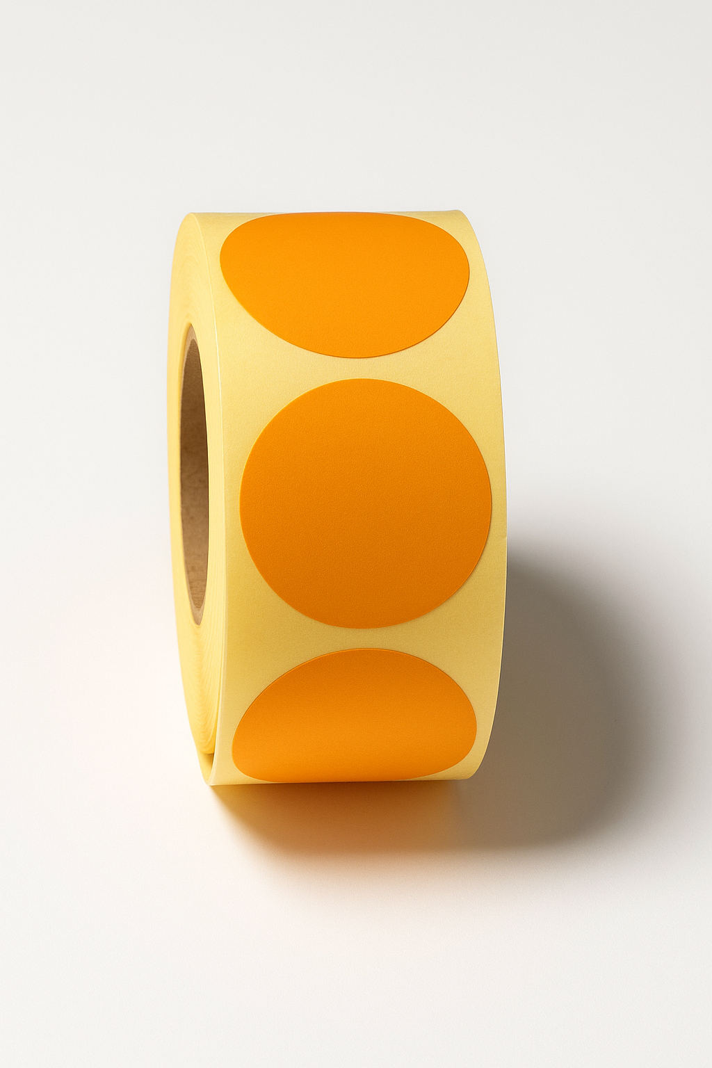 Black Rhino - D34-1000 pcs Round Semi-gloss Label Orange/Green Orange