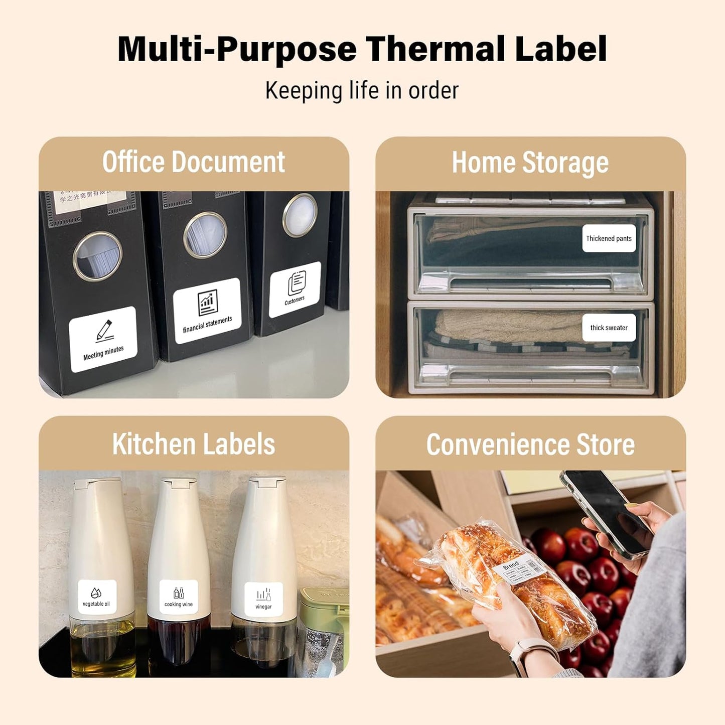 HPRT Thermal Labels for T20 Label Printer
