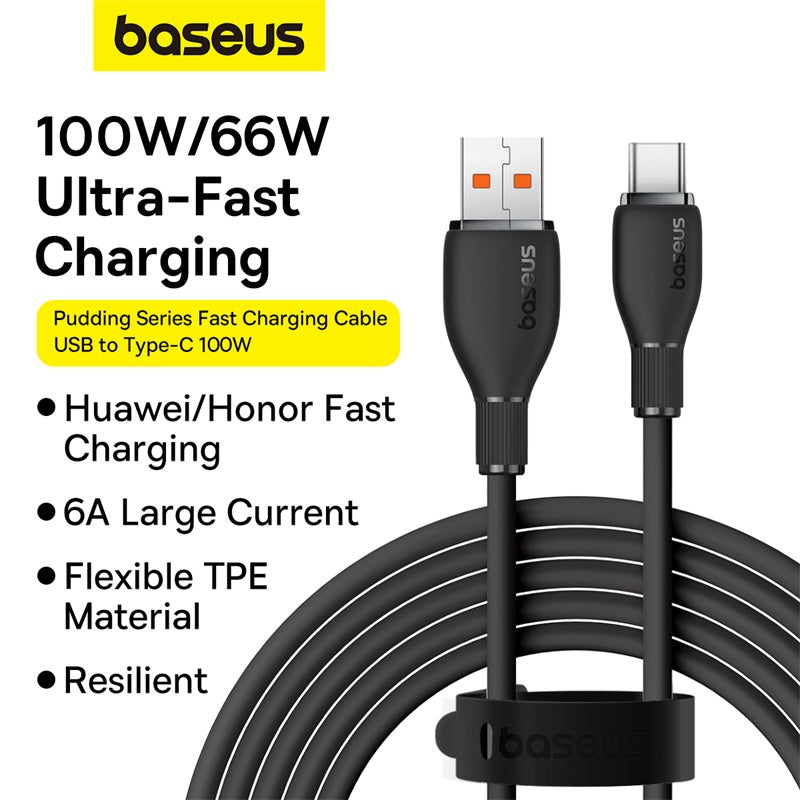 Baseus Pudding Series Fast Charging Cable USB to Type C 100W - 2m