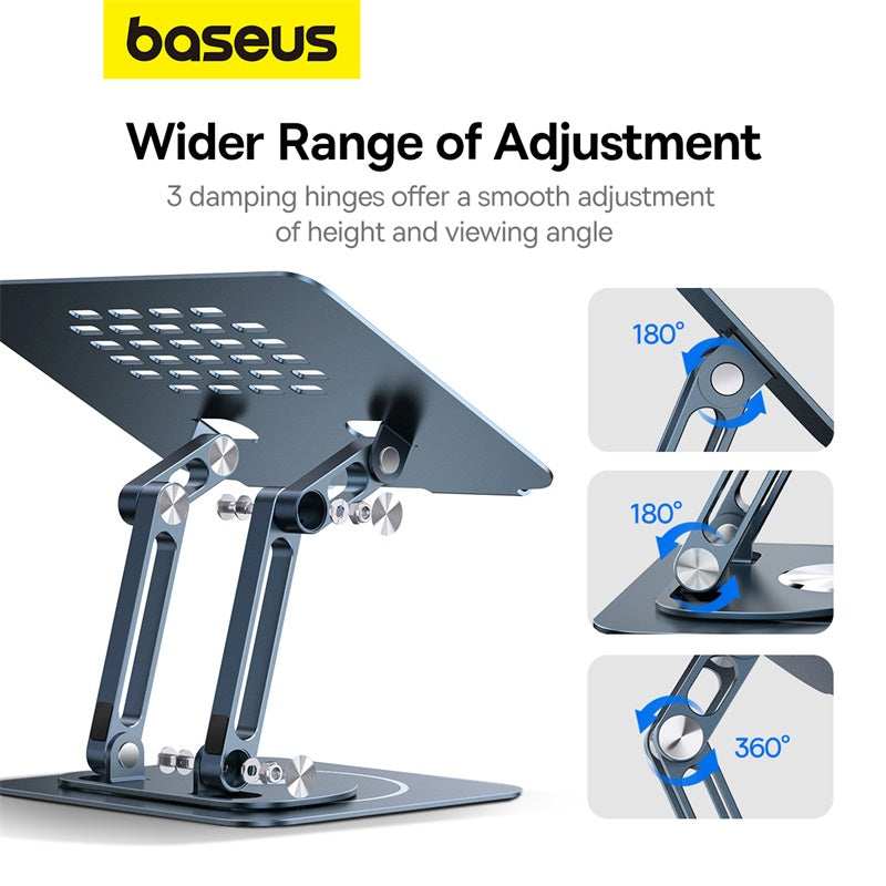 Baseus UltraStable Pro Series Three Foldable Rotating Lift Laptop Stand