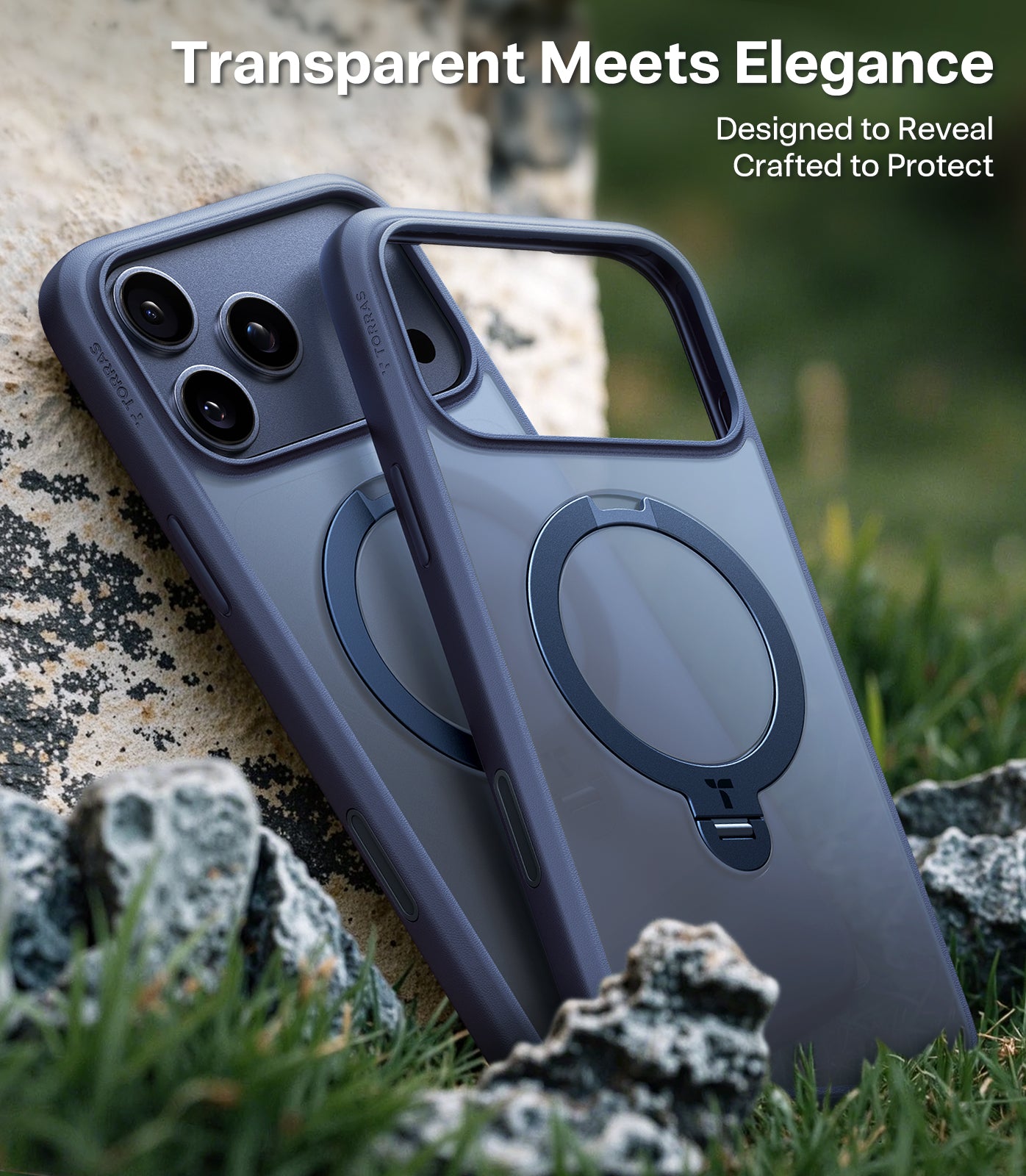TORRAS MagSafe Case Compatible with iPhone 17 Pro Rotating Stand Slim
