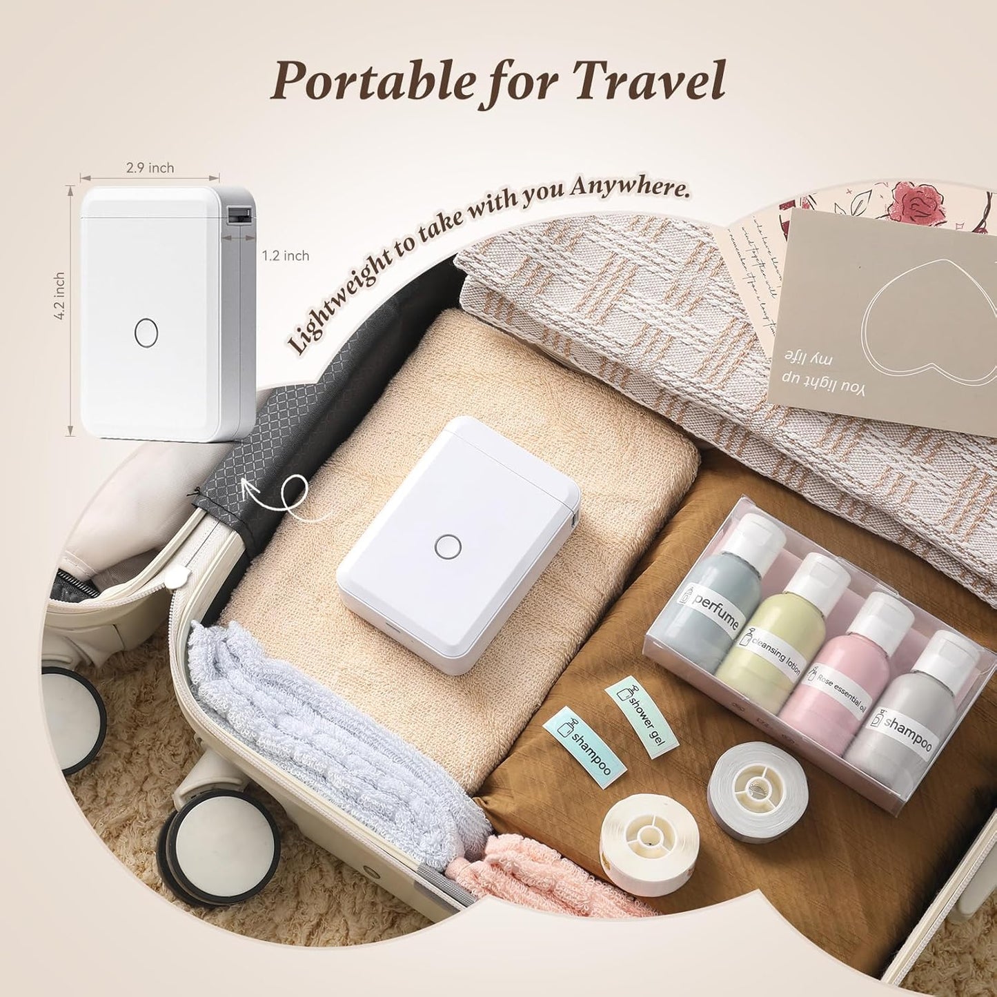 NIIMBOT - D110 - White Portable Printer - Minimalist App-Controlled - Home Kitchen