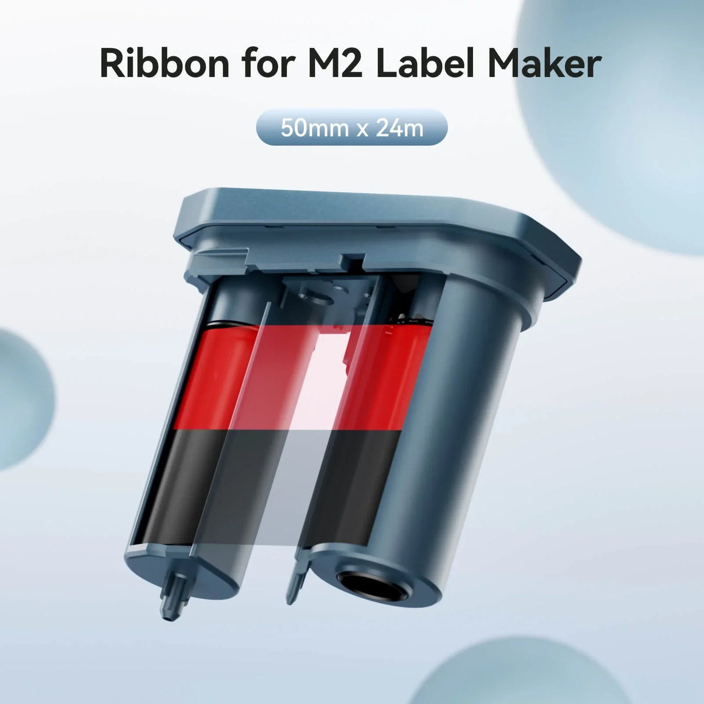 NIIMBOT M2 - Thermal Transfer Printer - For Manufacturing & Outdoor Black+Red Ribbon