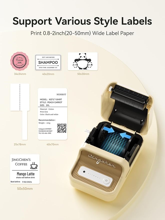 NIIMBOT B21 - White Large-format & High-speed Printer - For Warehouses