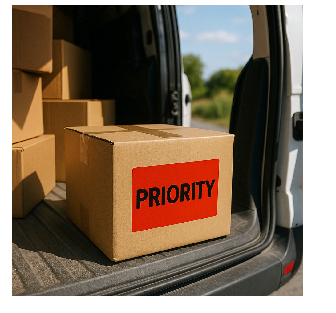 Priority Stickers - Semi-Gloss - 100x50-500PCS/Roll Adhesive Labels