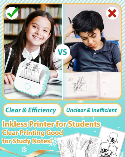 Phomemo - T02 - Inkless Mini Printer - 150g Ultra-lightweight - Personal Notes, Scrapbooks