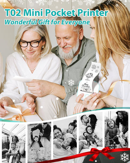 Phomemo - T02 - Inkless Mini Printer - 150g Ultra-lightweight - Personal Notes, Scrapbooks