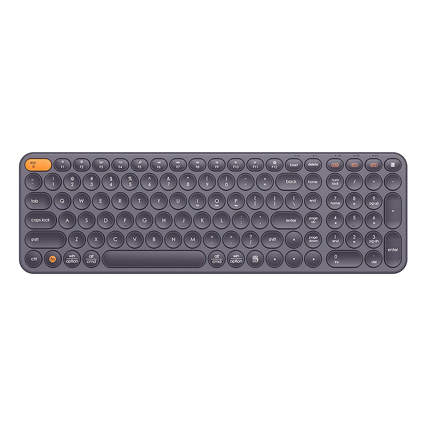 Baseus K01B Wireless Tri-Mode Keyboard - Frosted Gray background white