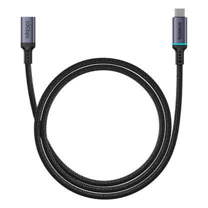 Baseus High Definition Series 10Gbps Extension Cable 1m Cluster Black on white background