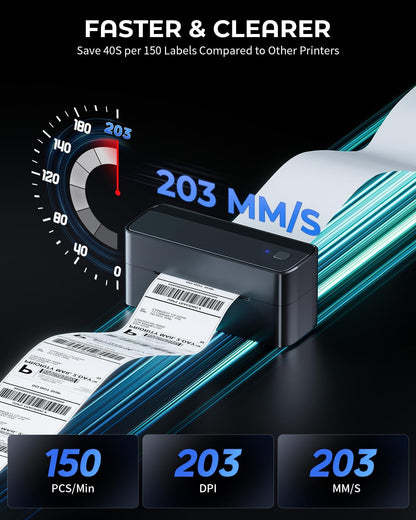 Phomemo - PM241-BT - Shipping Label Printer - Thermal Bluetooth Printing - Logistics, Freight Companies