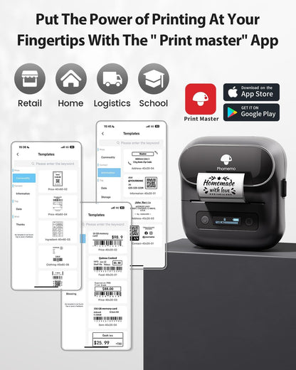 Phomemo M220 Bluetooth Portable Label Maker - Ideal For Retail & Small Biz