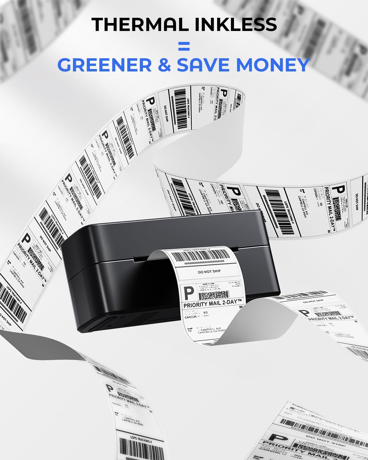 Phomemo - PM241-BT - Shipping Label Printer - Thermal Bluetooth Printing - Logistics, Freight Companies