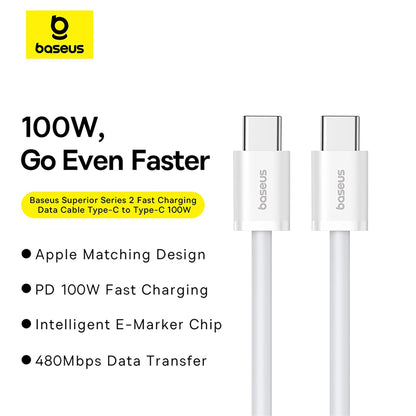 Baseus Superior Series 2 100W Cable Type-C to Type-C 100W - 2m