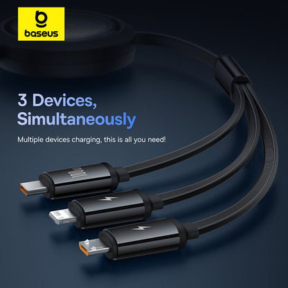 Free2Draw Retrctble Cbl USB to M+L+C 100W 1.1m