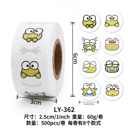 Stickers for Children Girls Cute Sanrio Sealing Stickers Student Guka Journal Material Roll Stickers Reward Teacher Use