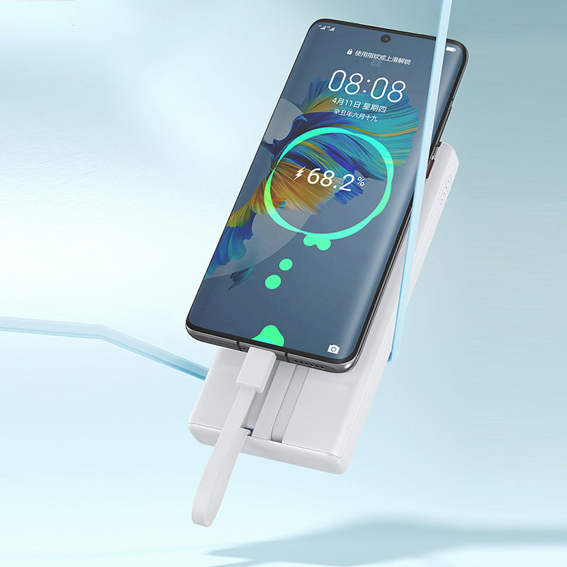 Romoss 10000mAh 22.5W Slim Fast Charging Power Bank with Dual Cables