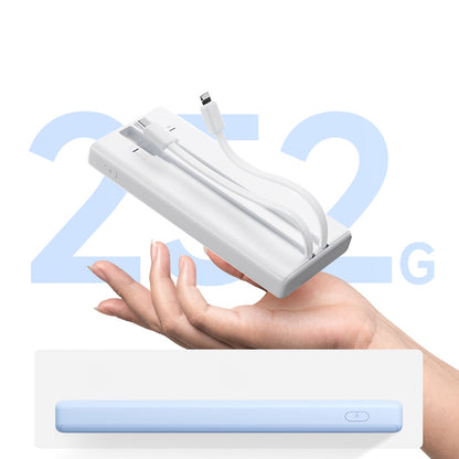 Romoss 10000mAh 22.5W Slim Fast Charging Power Bank with Dual Cables