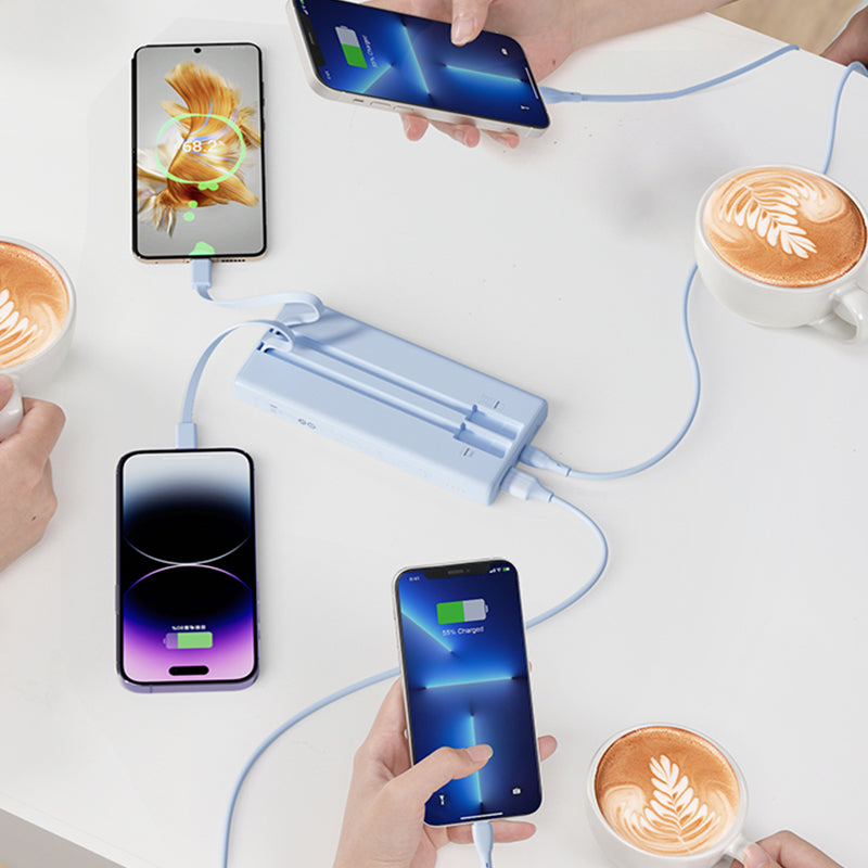 Romoss 10000mAh 22.5W Slim Fast Charging Power Bank with Dual Cables