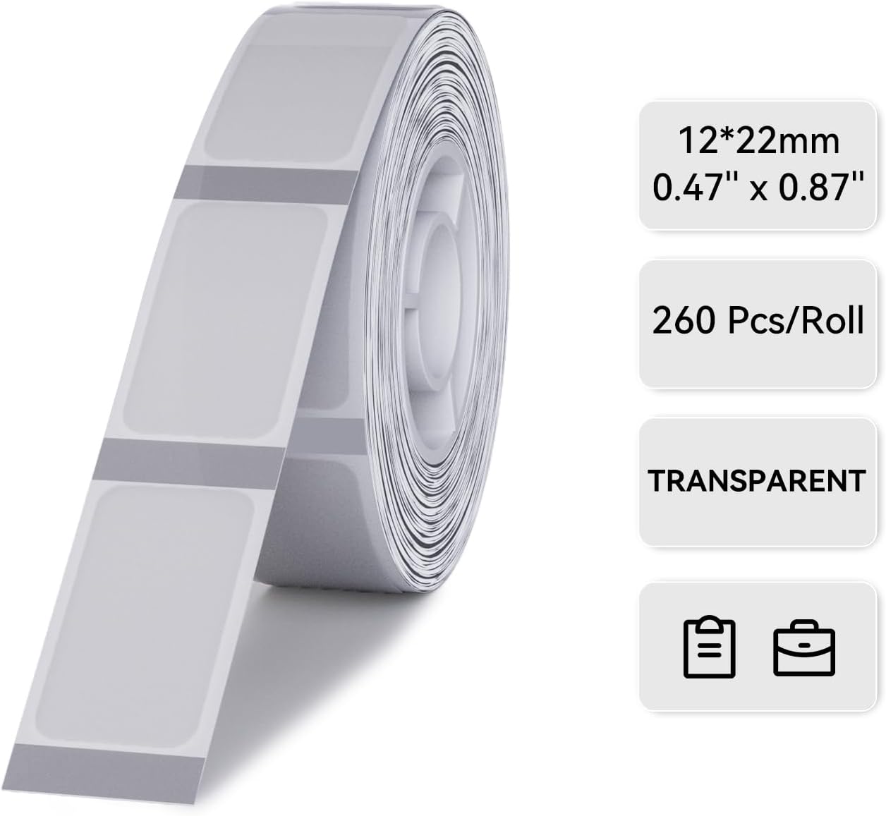 Niimbot Clear Series Thermal Label For D11/D110/D101 12x22mm-260Pcs