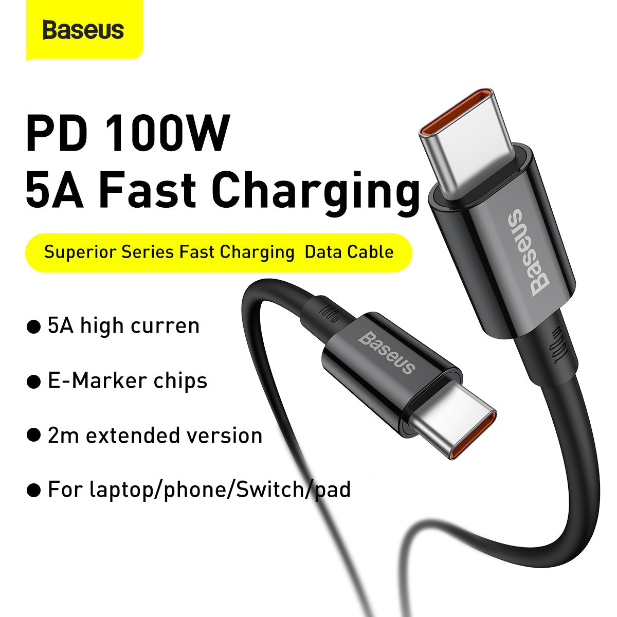 Baseus Superior Series Fast Charging Data Cable Type C to Type C 100W