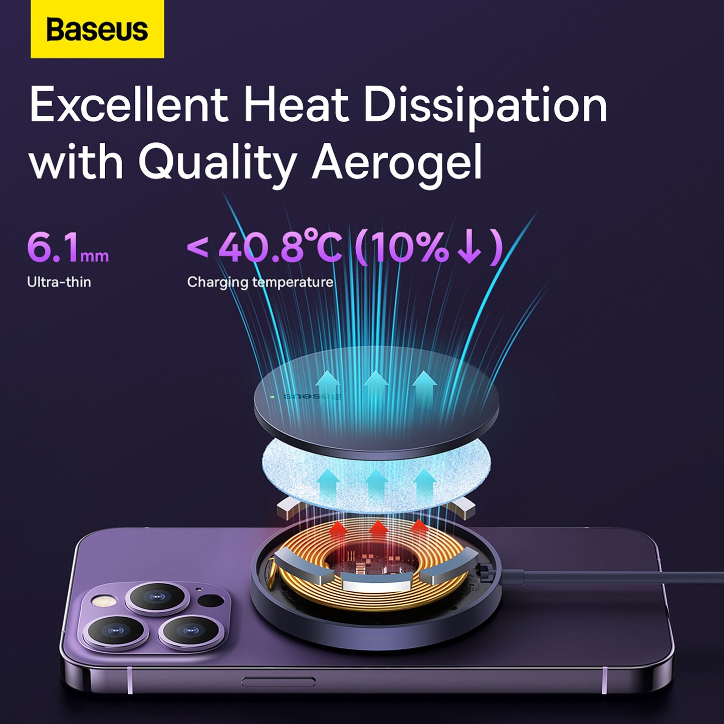 Baseus Simple Mini3 15W Magnetic Wireless Charger