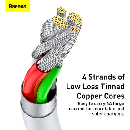 Baseus Superior Series Fast Charging Data Cable USB to Type-C 66W 1M White