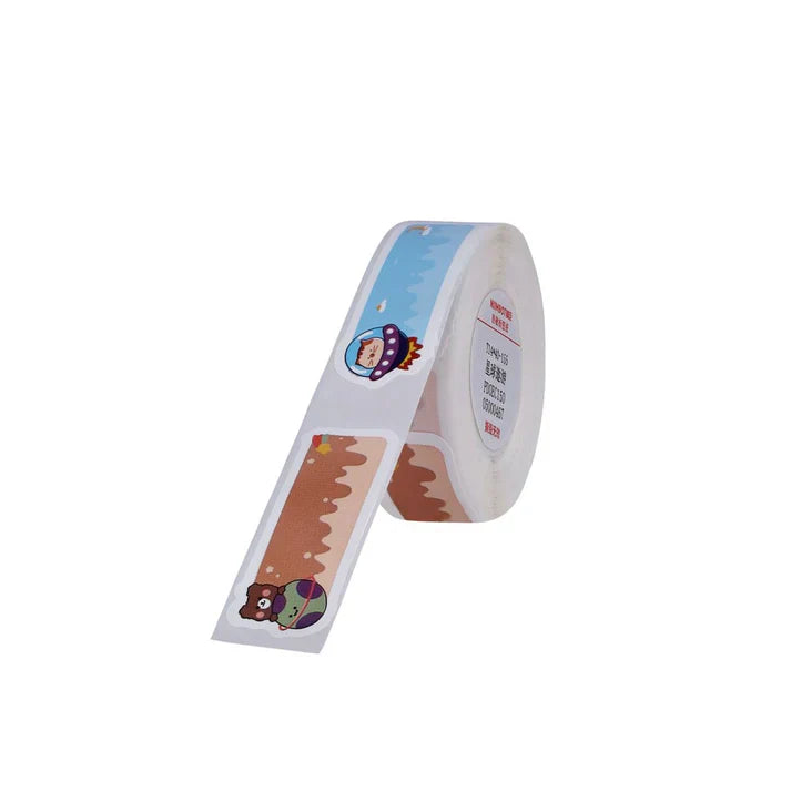 Niimbot Color Series Thermal Label For D11/D110/D101 14x40mm-155pcs Planet Tour Design