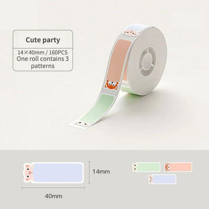 Niimbot Cute Series Thermal Label For D11/D110/D101 14x40mm-160pcs-Cute Party