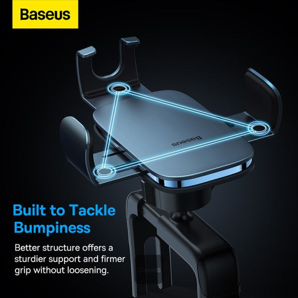 Baseus Metal Age Ⅱ - Gravity Round Vent Car Mount For SUVs/Sedans Dark Grey