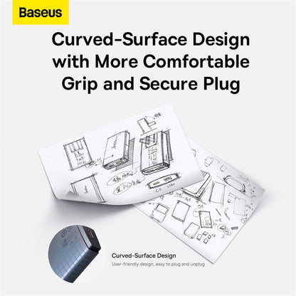 Baseus GaN5 Pro Fast Charging Universal Travel Adapter 65W & Type-C 1M Cable